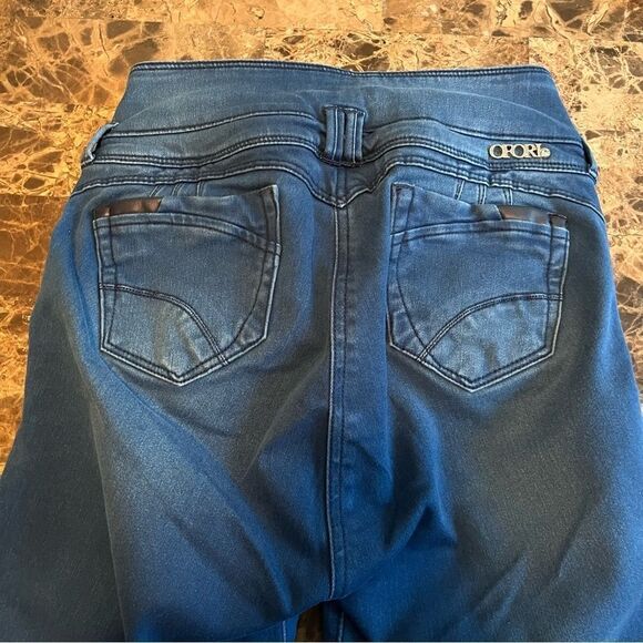 NWT Colombian Jeans with Girdle Size M Blue Stretch Denim High Quality. - Picture 12 of 13
